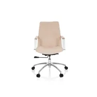 chaise de bureau siège pivotant saranto ii tissu beige hjh office