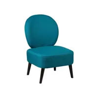 skalan - fauteuil crapaud tissu coloris bleu canard