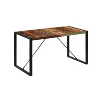 table de salle à manger 140x70x75cm bois de récupération massif