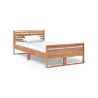 lit adulte-100 x 200 cm, cadre de lit, lit simple, structure de lit bois de teck massif meuble pro jkf302799