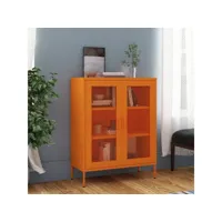 armoire de rangement orange 80x35x101,5 cm acier 3