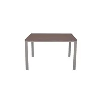 table rectangulaire monster 110x70 structure tourterelle et plateau mélèze gris
