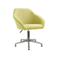 chaise pivotante de bureau vert tissu 22