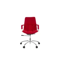 chaise de bureau siege pivotant saranto tissu rouge hjh office