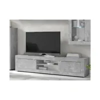 subleem meuble tv 180 cm 2 portes basica béton azura-38551