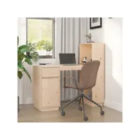 bureau - bureau informatique table d'ordinateur - 110x53x117 cm bois massif de pin meuble pro frco72746