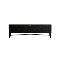 bequest - meuble tv en bois noir bequest 50x160x45 cm coloris noir