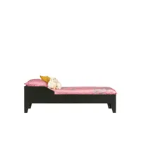 dian - cadre de lit pour enfant 90x200 en pin massif - couleur - noir 340810-z