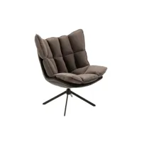 fauteuil de relaxation en tissu gris - fenix 5323