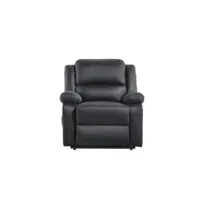relaxxo - fauteuil de relaxation electrique releveur et massant en simili leo - noir