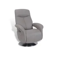 fauteuil de relaxation électrique - tolma - tissu microfibre cendre