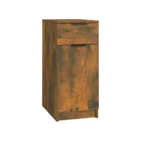 vidaxl armoire de bureau chêne fumé 33,5x50x75 cm bois d'ingénierie