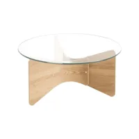 table basse en bois et verre madera