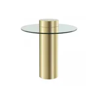 table basse fait main egi or 46x46 en acier inoxydable idéal pour une chambre