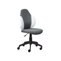 paris prix - chaise de bureau jessi 100cm gris & blanc
