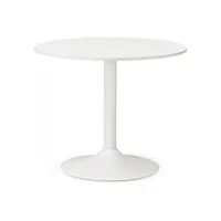 paris prix - table d'appoint design vanta 90cm blanc