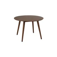 table de repas ronde bois marron - mortsel - l 106.7 x l 106.7 x h 75 cm - neuf