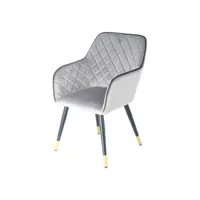 fauteuil fait main afa gris 61x59 bsci en polyester doux et soyeux