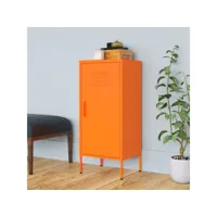 armoire de rangement orange 42,5x35x101,5 cm acier