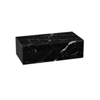 finebuy basse finebuy 100x30x50 cm mdf brillant aspect marbre  table de salon design rectangulaire  table d'appoint lounge table cube