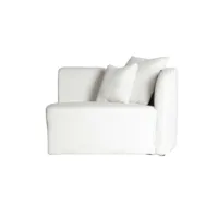 sofa en coton bouclé blanc, 114x92x87 cm