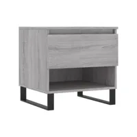 table de salon sonoma gris 50x46x50 cm bois d'ingénierie