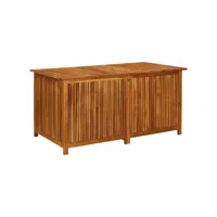 coffre boîte meuble de jardin rangement 150 x 80 x 75 cm bois d'acacia solide helloshop26 02_0013012
