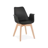 chaise avec accoudoirs 'mistral' noire style scandinave chaise avec accoudoirs 'mistral' noire style scandinave