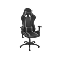 vidaxl chaise de bureau inclinable cuir artificiel gris 20164
