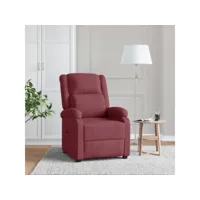 fauteuil inclinable  fauteuil de relaxation rouge bordeaux tissu meuble pro frco15989