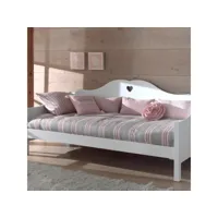 lit canapé enfant en bois blanc 90x200 lc2001