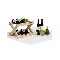 homemania porte-bouteilles truva - cave à vin - pour la cuisine, le salon -  en bois, 43 x 28 x 28 cm