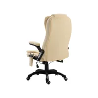 vidaxl chaise de bureau de massage crème similicuir 20238