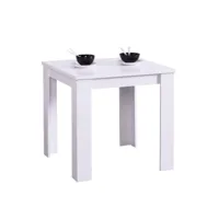 table à manger 80x80 cm blanc 4 places 2180