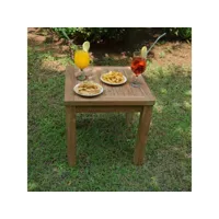 table basse d'appoint carrée en teck ecograde coffee 45 x 45 cm teck massif de qualité ecograde©