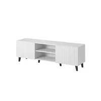 sanna - meuble tv - 150 cm - style contemporain - bestmobilier - blanc