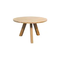 abby - table repas ronde en bois naturel  d129