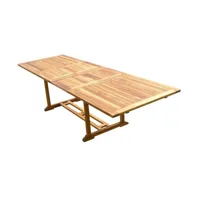 table kaloa rectangle 200-300x100xh75 teck huilé