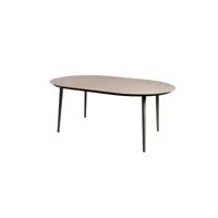 table ovale en aluminium inari muscade