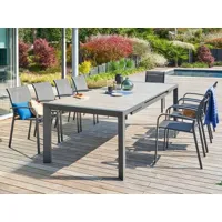 table de jardin rectangulaire aluminium evasion 6-10 places - hespéride