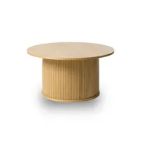 table basse bois naturel alba 90x90cm