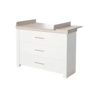 roba commode à langer lucy + table amovible - 3 tiroirs - blanc