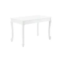 table de salle à manger rectangulaire design élégant pour 4 personnes mdf plastique 116 x 66 x 76 cm blanc helloshop26 03_0006265