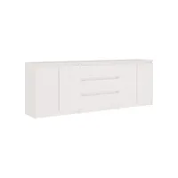 armoire d'appoint blanc 180x36x65 cm bois de pin massif