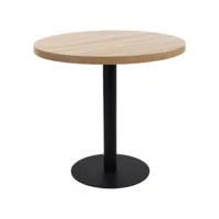 table de bistro table de jardin  table de bar marron clair 80 cm mdf meuble pro frco97456