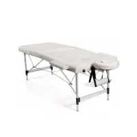 table de massage portative pliante de 184 cm lit de spa de salon en aluminium réglable blanc helloshop26 20_0004205