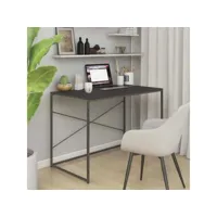 bureau d'ordinateur  bureau informatique noir 110x60x70 cm aggloméré meuble pro frco56003