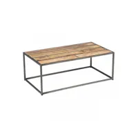 table basse métal-bois - konx - l 110 x l 60 x h 40 cm