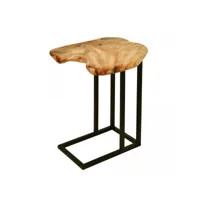 table basse fait main emo beige 40x45 fsc en bois