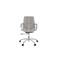 chaise de bureau siege pivotant saranto tissu gris clair hjh office